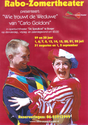 Theaterposter 2000 - Wie trouwt de weduwe